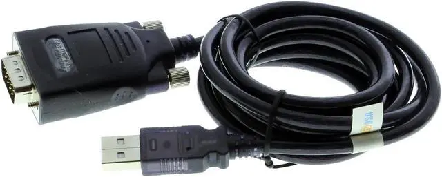 Alt view image 3 of 4 - USBGear FTDI 6ft. Long USB to Serial Adapter Cable with Screws and Three LED display