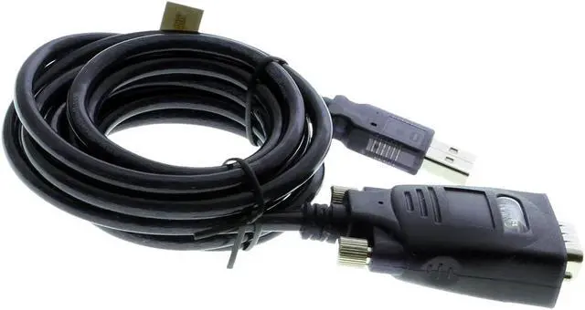 Alt view image 2 of 4 - USBGear FTDI 6ft. Long USB to Serial Adapter Cable with Screws and Three LED display