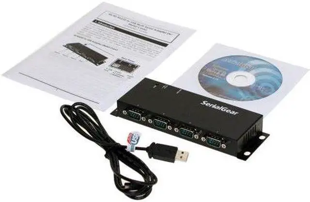 Alt view image 2 of 4 - SERIALGEAR USB to Serial 4-Port DB-9 RS-232 Adapter with FTDI Chipset