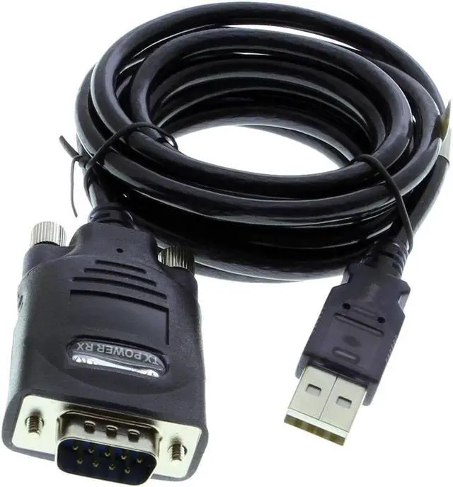 Main image of USBGear FTDI 6ft. Long USB to Serial Adapter Cable with Screws and Three LED display