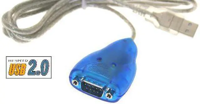 Main image of USBGear 6ft. USB 2.0 to RS-232 DB-9 Serial Adapter w/ 15kV ESD Protection & FTDI Chipset