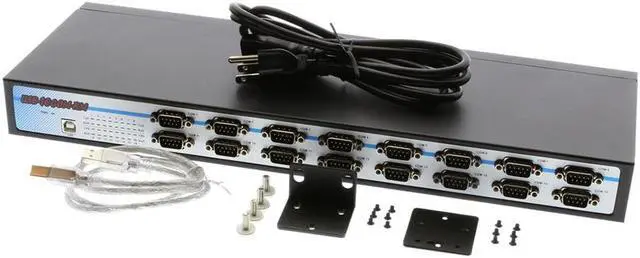 Alt view image 3 of 5 - SerialGear 16 Port Rack Mountable RS-232 USB-to-Serial Adapter with Built in Power Supply