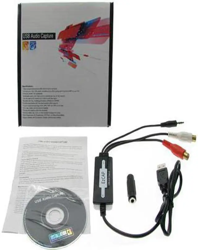 Alt view image 4 of 6 - USBGear USB to 1/8" Straight-Tip (3.5mm) / Stereo RCA Audio Capture Device