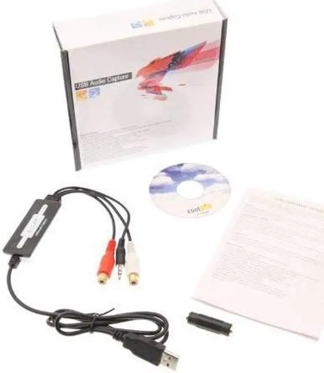 Alt view image 3 of 6 - USBGear USB to 1/8" Straight-Tip (3.5mm) / Stereo RCA Audio Capture Device