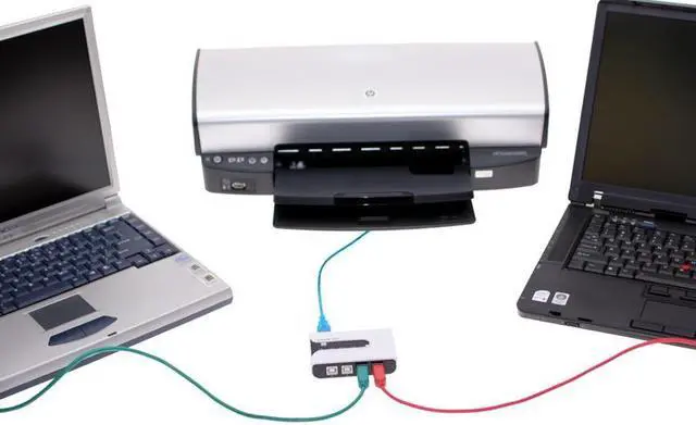 Alt view image 3 of 3 - USBGear 1-Device to 4-Host USB Switch  4 Port A  B  C  D USB 2.0 Switch