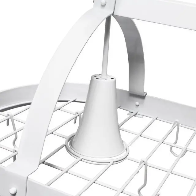 Alt view image 8 of 20 - Elegant Designs White 2 Light Kitchen Pot Rack with Downlights