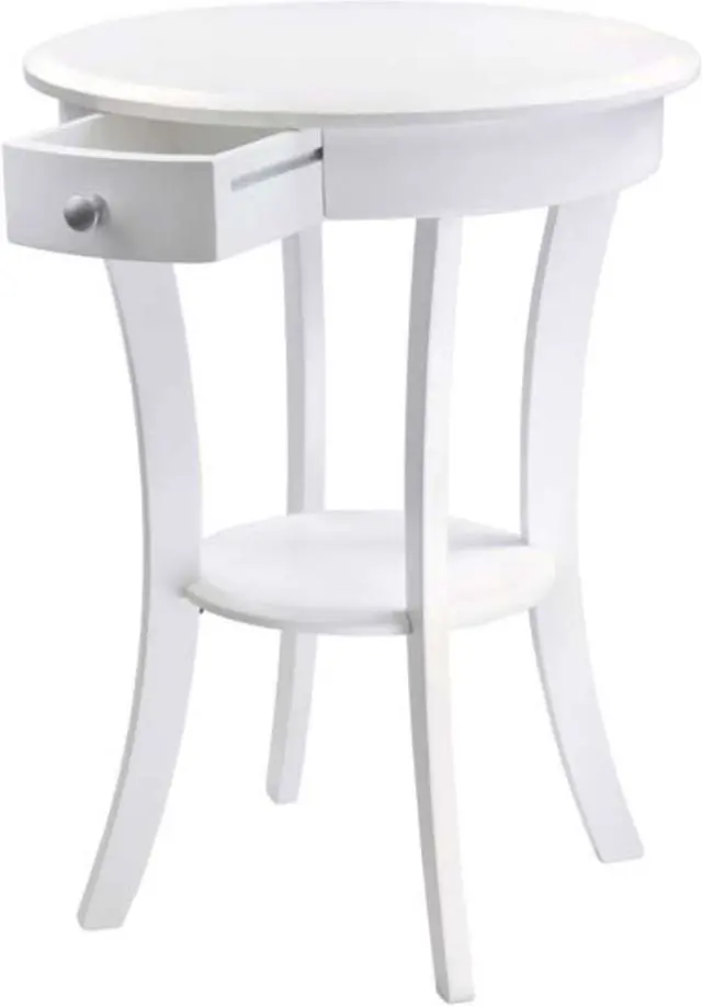 Alt view image 13 of 13 - Sasha Round Accent Table In White By Winsome
