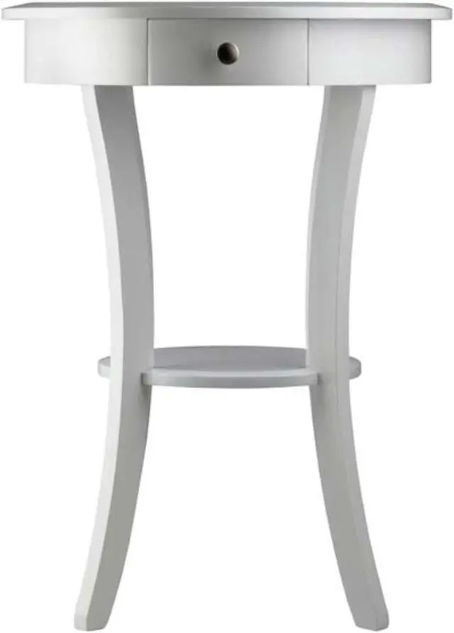 Alt view image 9 of 13 - Sasha Round Accent Table In White By Winsome