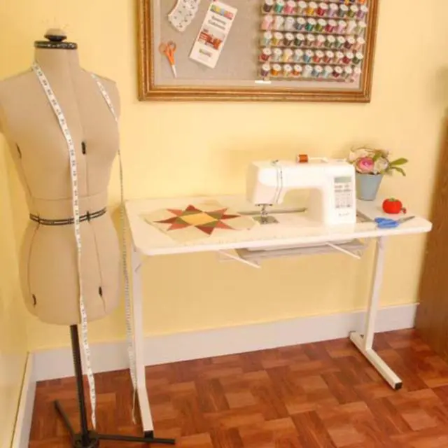 Alt view image 6 of 6 - Arrow Sewing Cabinet Gidget Sewing Table (White)