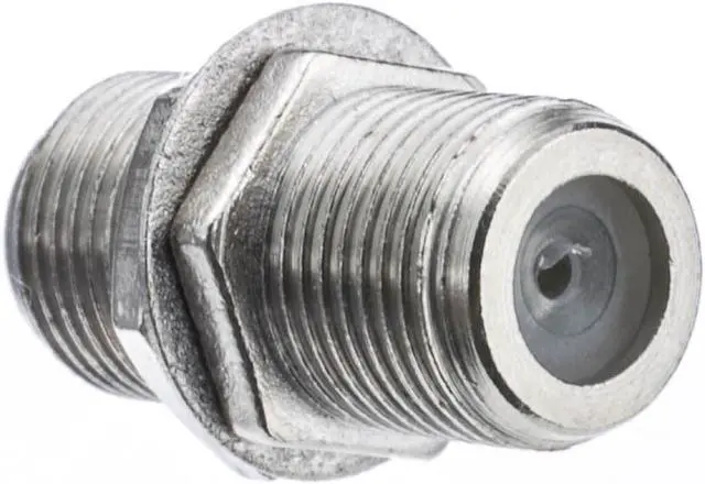 Alt view image 3 of 9 - Cable Wholesale F-Pin (Coax) Coupler Female/Female Panel Mount