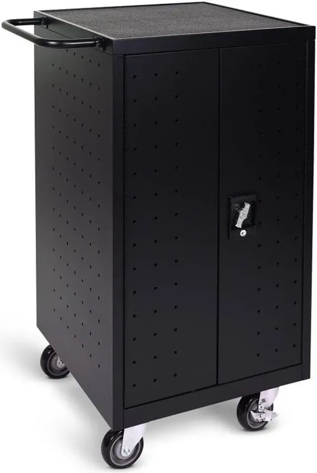 Alt view image 3 of 20 - Luxor Black 18 Laptop Computer Charging Cart