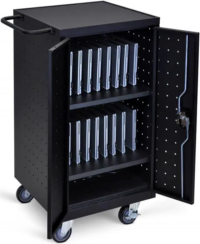 Alt view image 4 of 20 - Luxor Black 18 Laptop Computer Charging Cart