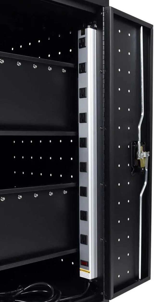 Alt view image 5 of 20 - Luxor Black 18 Laptop Computer Charging Cart