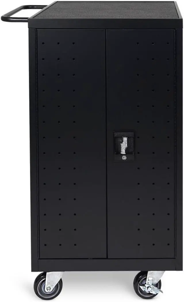 Alt view image 7 of 20 - Luxor Black 18 Laptop Computer Charging Cart