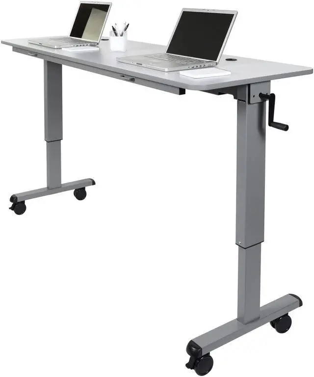 Alt view image 5 of 20 - Luxor STAND-NESTC-72 is a 72" Adjustable flip top Table wih a Crank Handle