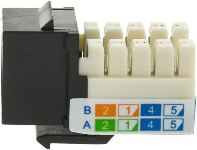 Alt view image 3 of 4 - Cable Wholesale Cat 5e Keystone Jack, RJ45 Female to 110 Punch Down - Black