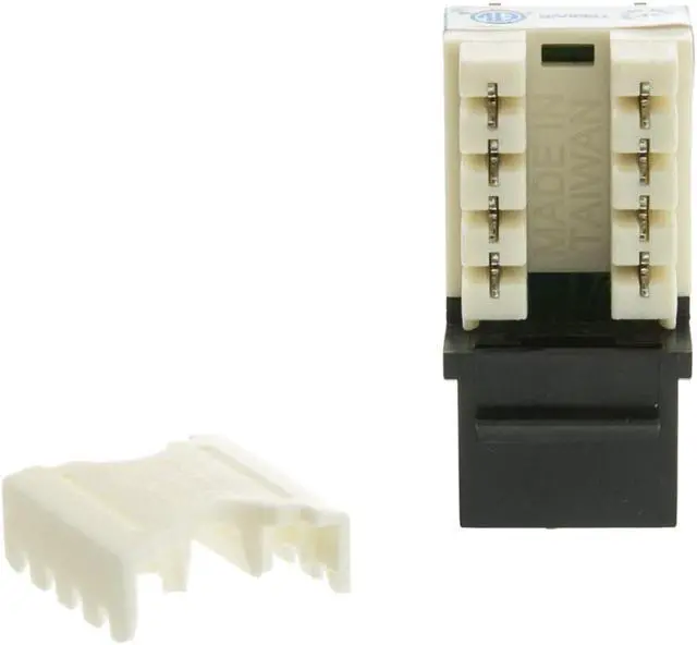 Alt view image 4 of 4 - Cable Wholesale Cat 5e Keystone Jack, RJ45 Female to 110 Punch Down - Black