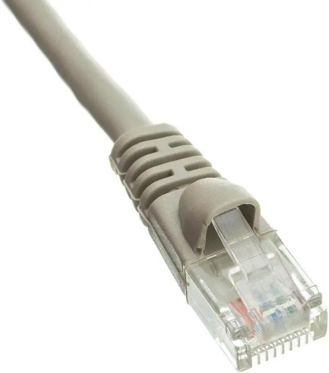 Alt view image 2 of 4 - CableWholesale Cat5e Ethernet Patch Cable Snag-less/Molded Boot 10 foot - Gray
