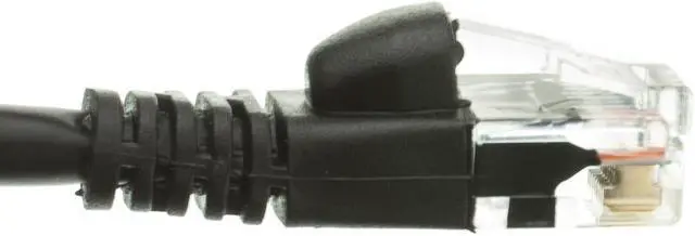 Alt view image 5 of 8 - CableWholesale 10X6-02275 Cat5e Black Ethernet Patch Cable Snagless Molded Boot 75 foot