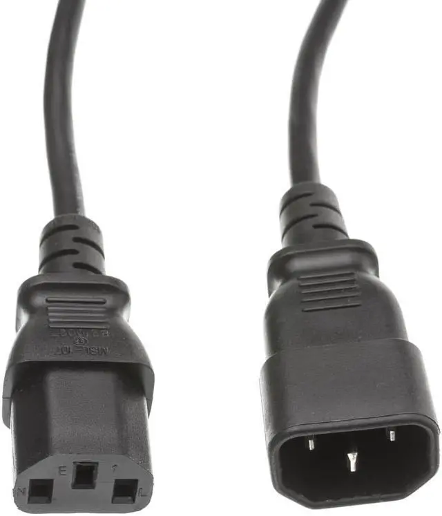 Main image of Computer Power Cord Extension, UL / CSA, Black, 3 ft
