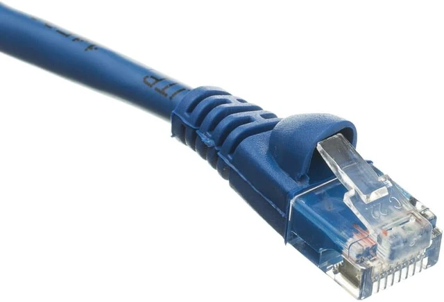 Alt view image 5 of 7 - CableWholesale 10X6-06135 Cat5e Blue Ethernet Patch Cable Snagless Molded Boot 35 foot