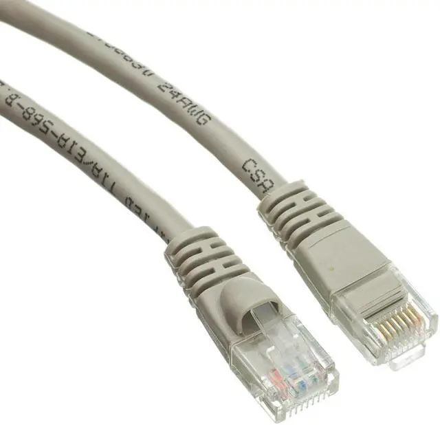 Main image of CableWholesale 13X6-02115 Cat6a Gray Ethernet Patch Cable  Snagless Molded Boot  500 MHz  15 foot