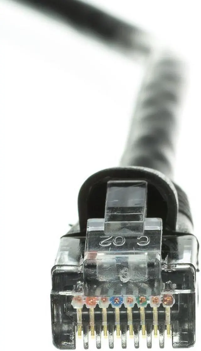 Alt view image 6 of 8 - CableWholesale 10X6-02275 Cat5e Black Ethernet Patch Cable Snagless Molded Boot 75 foot