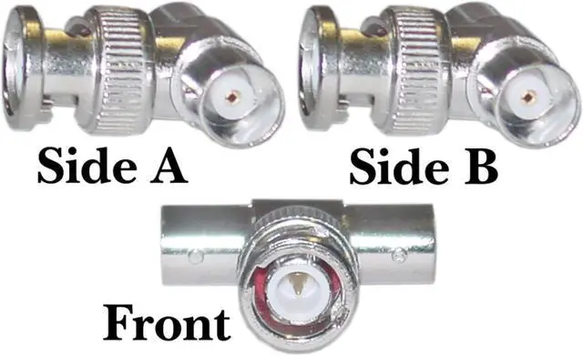 Alt view image 3 of 4 - ADA BNC T-Connector, 2 Female and 1 Male