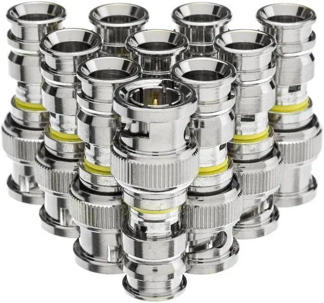 Alt view image 6 of 6 - RG59 BNC Compression Connector (Yellow Band) (10pcs/bag)