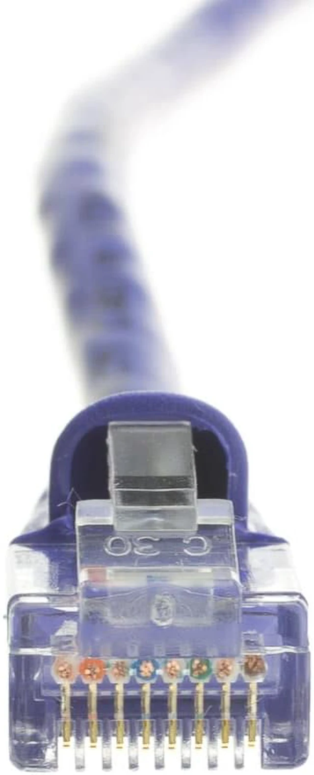 Alt view image 3 of 7 - CableWholesale 10X6-04135 Cat5e Purple Ethernet Patch Cable Snagless Molded Boot 35 foot