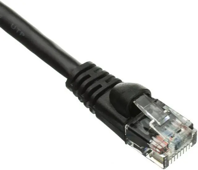 Alt view image 4 of 8 - CableWholesale 10X6-02275 Cat5e Black Ethernet Patch Cable Snagless Molded Boot 75 foot