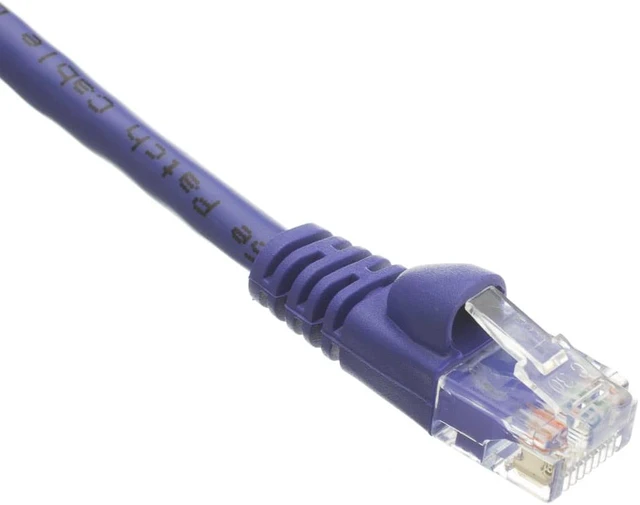 Alt view image 2 of 7 - CableWholesale 10X6-04135 Cat5e Purple Ethernet Patch Cable Snagless Molded Boot 35 foot