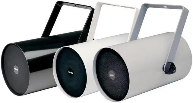 Alt view image 6 of 13 - Valcom - V-1013B-WW - 1-Watt Track-Style Speaker White with White Grille