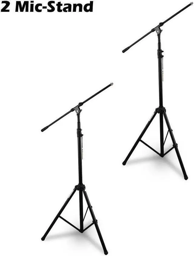Main image of Pyle PAIR PMKS56 Heavy-Duty Tripod Microphone Mic Stand Height & Boom Adjustable