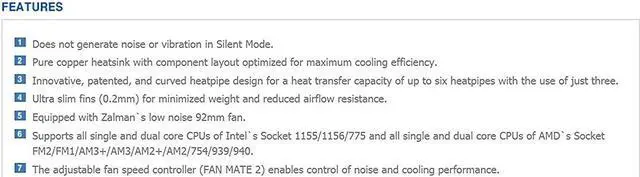 Alt view image 2 of 7 - Zalman Pure Copper CPU Cooler with 92mm Blue LED Fan, CPU Air Cooling Fan High Performance, 1350-2600RPM, Patented Figure-8 Heat Pipe, 3-Pin Connector w/ Fan Mate Speed Controller (CNPS9500A-LED)