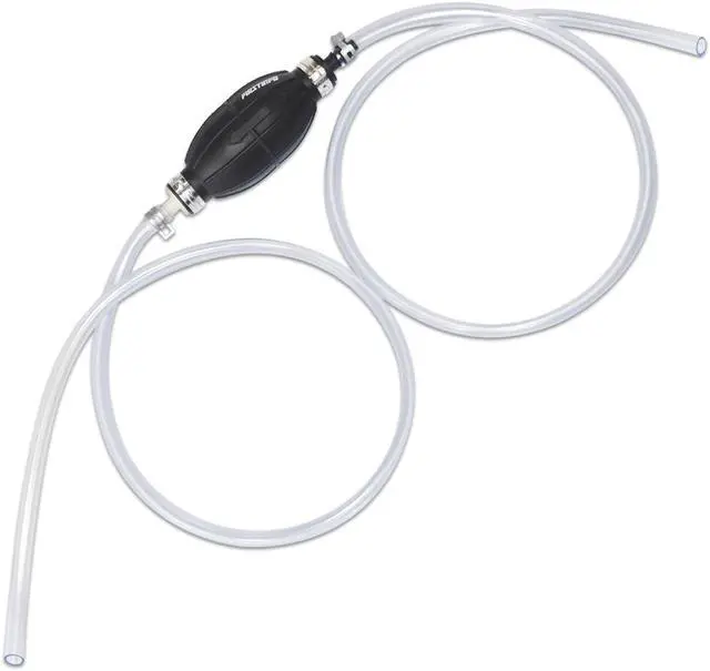 Main image of FIRSTINFO Gasoline Siphon Hose for Petrol Diesel Gas Oil Liquid Water Fish Tank, Portable Hand Pump Extractor Fuel Transfer Pump with 2 Durable PVC Hoses
