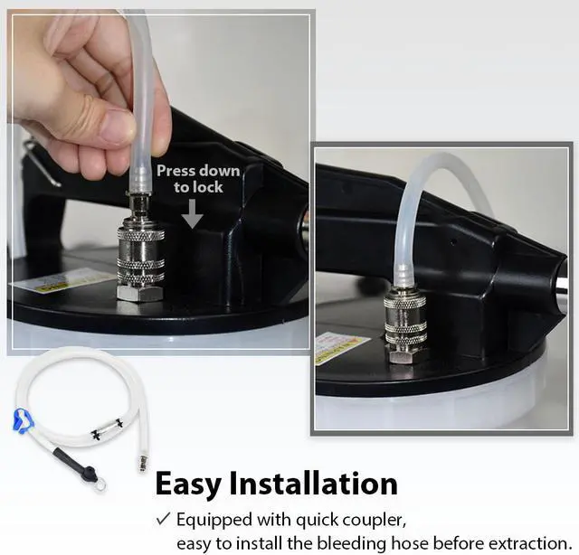 Alt view image 3 of 5 - FIRSTINFO 4.9 Feet (1.5 Meter) Long Automotive Brake Fluid Bleeder Bleeding Hose with Non-Return Check Valve for FIRSTINFO Brake Bleeder