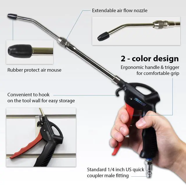 Alt view image 3 of 6 - FIRSTINFO Air Duster Blow Gun with Range 8.46 ~ 12 Inch (215-305 mm) Adjustable / Extendable Air Flow Nozzle Dust Blower Cleaner (Extendable)