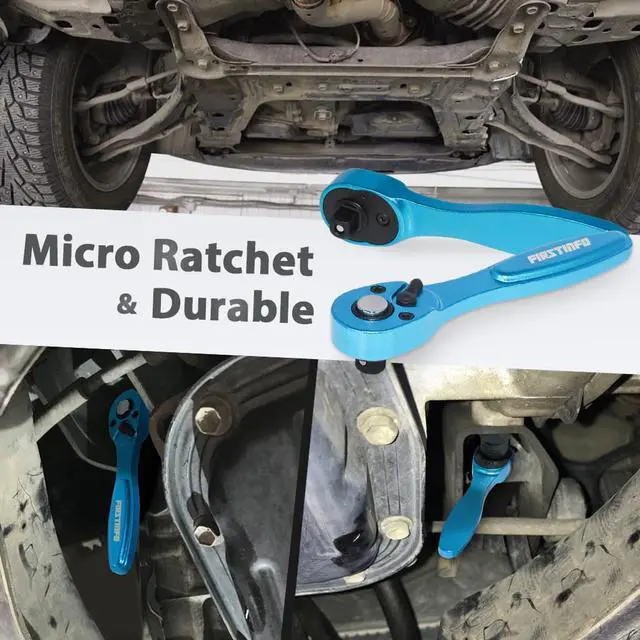 Alt view image 3 of 5 - FIRSTINFO 1/4 Inch Drive Light Weight Aluminum Mini Ratchet , Socket Driver Reversible with 72T Gear Action