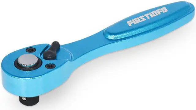 Main image of FIRSTINFO 1/4 Inch Drive Light Weight Aluminum Mini Ratchet , Socket Driver Reversible with 72T Gear Action