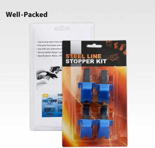 Alt view image 2 of 6 - FIRSTINFO Banjo, 3/8, 5/16, 1/2 Auto Steel Line Stopper Kit Fluid Stopper Set for Fuel Rail Hose, A/C Line, Brake Line, Banjo Fitting
