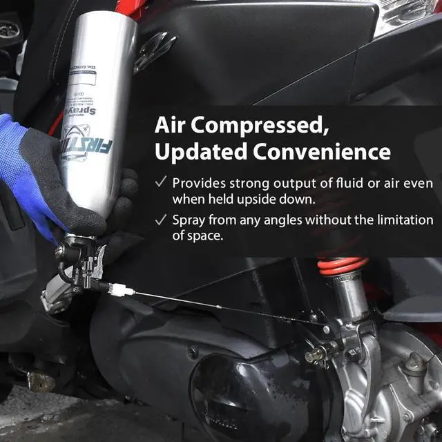 Alt view image 5 of 7 - FIRSTINFO Patented 650c.c. (21.9 US fl. oz) Aluminum Canister Aerosol Refillable Fluid Storage Spray Can/Pneumatic Compressed Air Sprayer/Maximum Pressure 110 psi