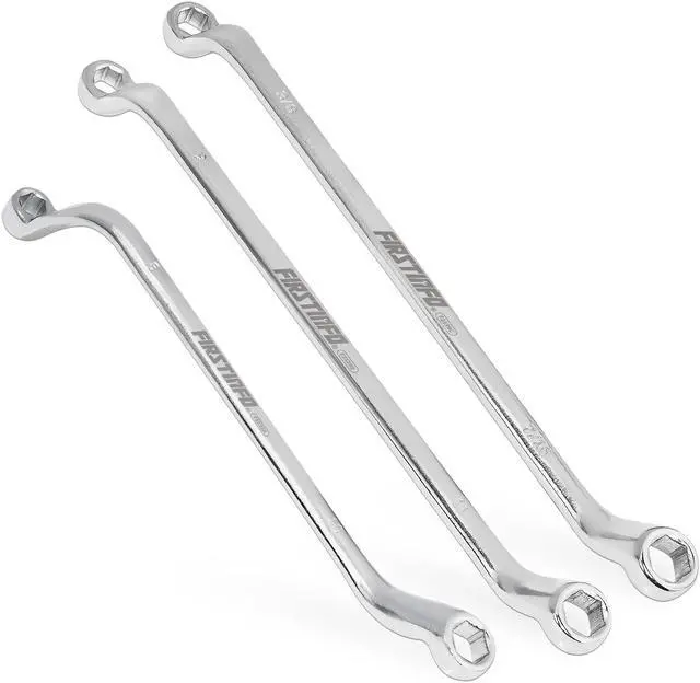 Main image of FIRSTINFO Offset Automotive Brake Bleeder Wrench 6 Sizes In 1 Set Tool 8 mm, 9 mm, 10 mm,11 mm, 3/8-inch, 7/16-inch