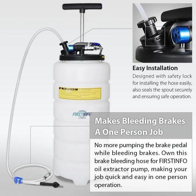 Alt view image 4 of 6 - FIRSTINFO One Way Check Valve 6.5 feet ( 2 Meter ) Automotive Brake Bleeding Hose with Oil Stopper Valve for FIRSTINFO 6.5 & 10 & 15 Liter Oil Evacuator
