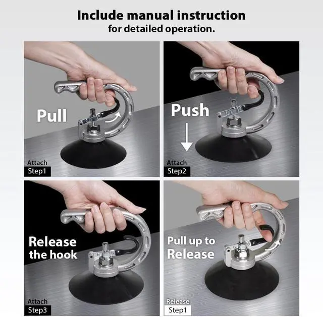 Alt view image 7 of 7 - FIRSTINFO Powerful Auto Suction Cup Dent Puller/ 125 mm Lifter and Glass Moving, Lifting with Aluminum Carrying Handle