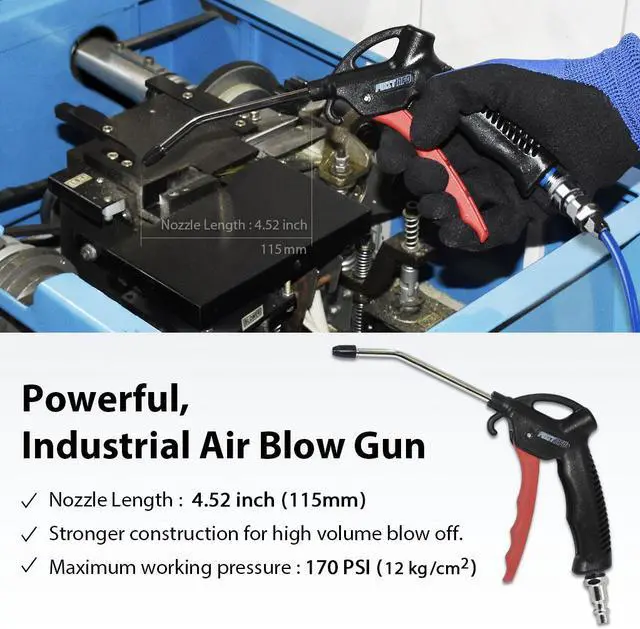 Alt view image 2 of 5 - FIRSTINFO Air Duster Blow Gun with 4.52 Inch (115mm) (Fixed) Air Flow Nozzle Dust Blower Cleaner