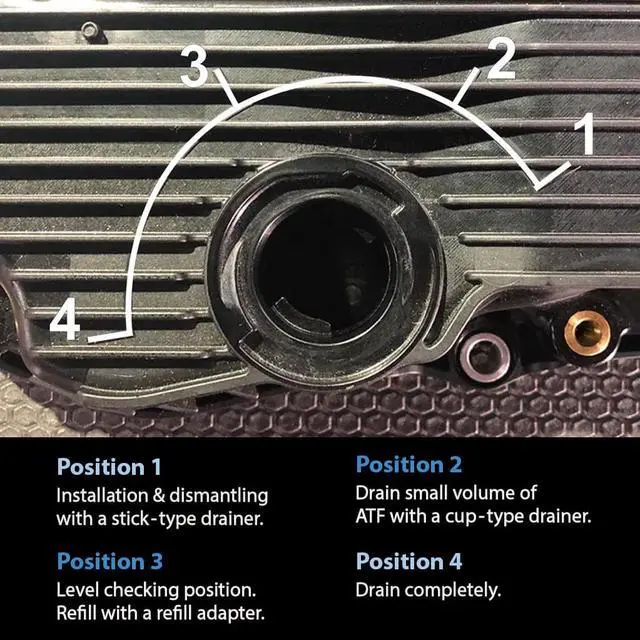 Alt view image 3 of 5 - FIRSTINFO Transmission Fluid Filling Tool, 2 Pcs ATF Drainer Set (Cup-Type & Stick-Type Drainer) for Mercedes 9G Tronic Transmissions