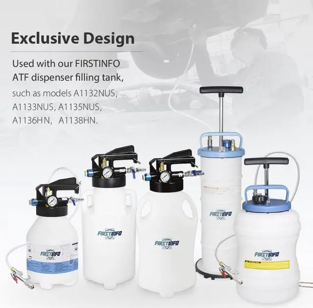 Alt view image 6 of 7 - FIRSTINFO Transmission Fluid Filling Tool, 3 Pcs ATF Drainer And Refill Set (Cup-Type + Stick-Type Drainer + All Metal ATF Refill OE Style Adapter) For Mercedes-Benz 725.0 9-Speed Transmission