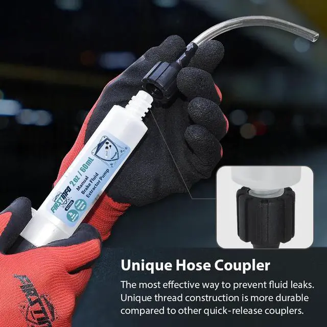 Alt view image 3 of 7 - FIRSTINFO Manual Brake Fluid Extractor Pump Syringe Style Ideal for Automotive Fluid Change - 60ml Max Capacity