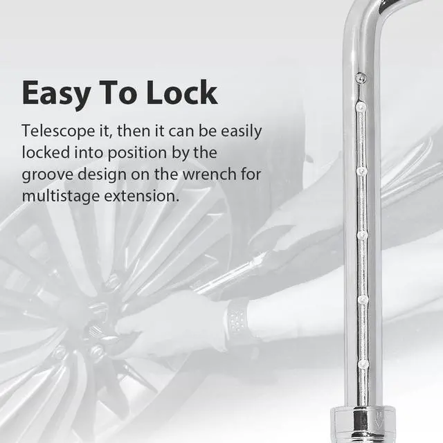 Alt view image 3 of 5 - FIRSTINFO 1/2 Inch Drive Heavy Duty High Torque Extendable Wheel Lug Wrench, Professional Car Tire Repair Tools